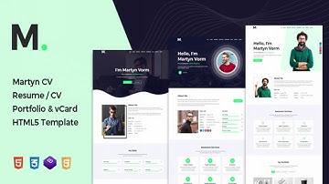 Martyn | CV Resume / Portfolio & vCard HTML Template | Themeforest Website Templates and Themes
