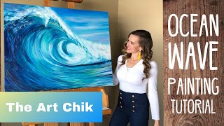 Ocean Wave Oil Painting Tutorial  - By Artist, Andrea Kirk | The Art Chik