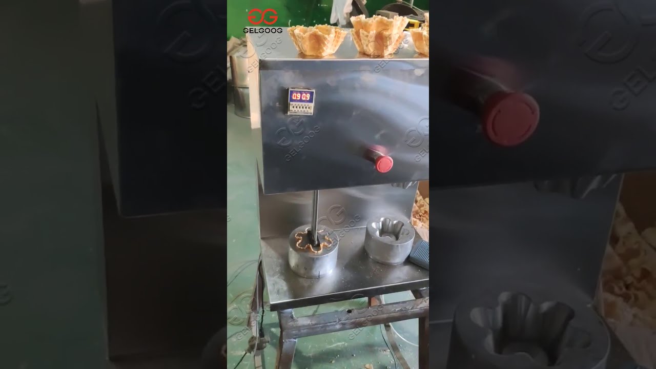 How to Make Waffle Baskets Commercial ---- Waffle Cone Machine
