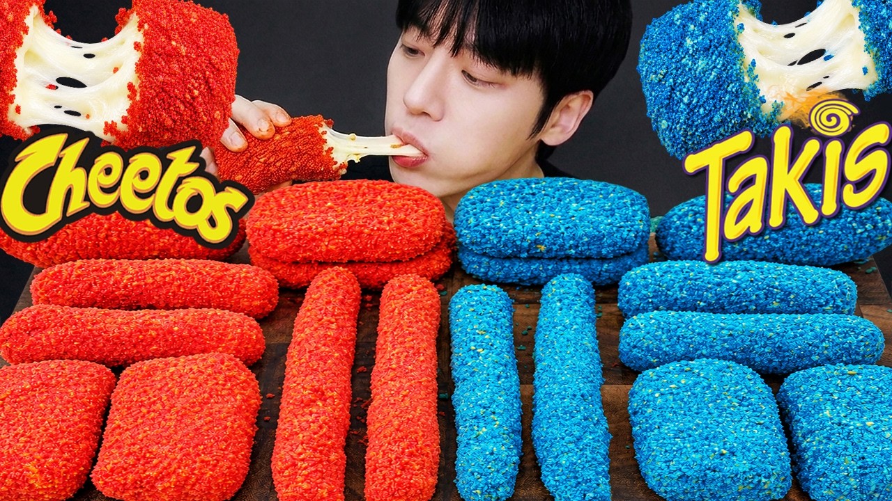 ASMR MUKBANG 직접 만든 타키스 대왕 가래떡 불닭볶음면 짜파게티 치즈스틱 핫도그 먹방 & 레시피 FIRE NOODLES EATING SOUND!