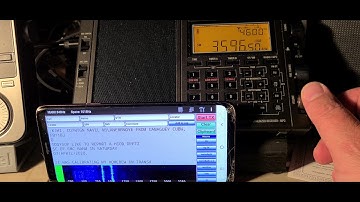 Droid RTTY app decoding W1AW Radio Teletype bulletin on 80 meters using Tecsun PL-990x receiver