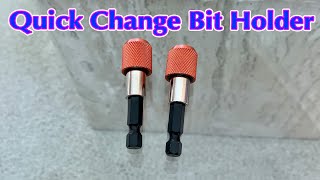 Magnetic 2 Pcs Quick Change Bit Holder By Autotoolhome