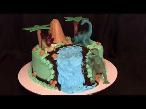 Queja apetito Implacable Pastel de dinosaurios ( decoración fácil) - YouTube