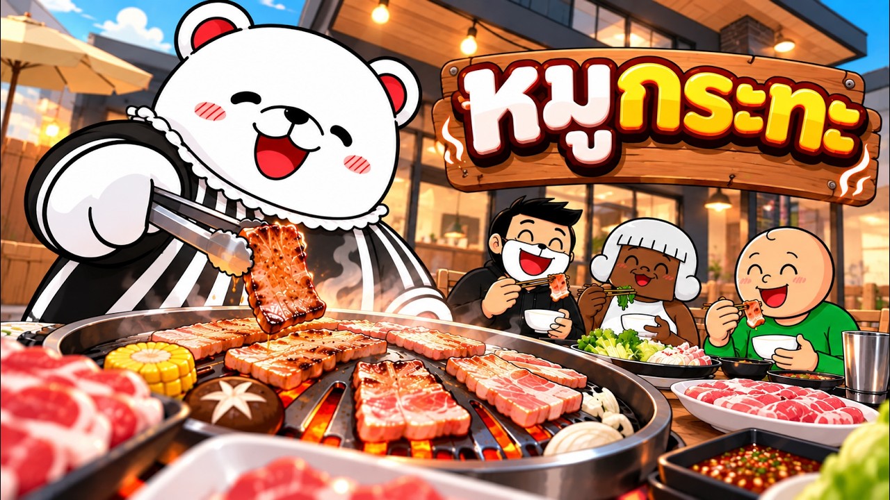 เจ้าหมีเปิดร้านหมูกระทะ 🏡 Brookhaven RP