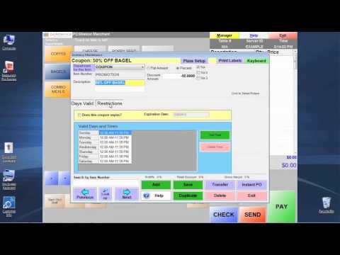 Restaurant Pro Express (RPE) – Creating Coupons