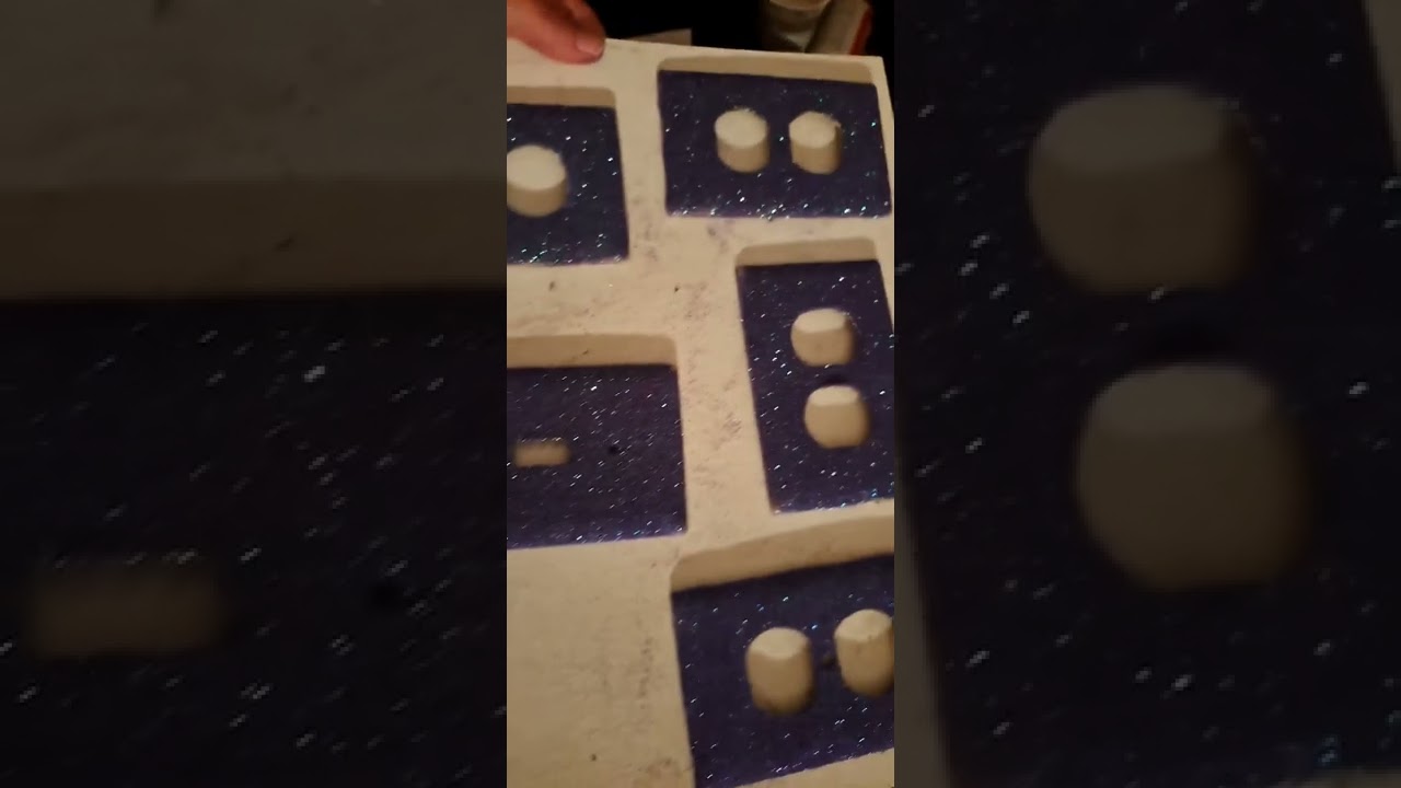 applied galaxy glitter I personally made to these old outlet faces for daughter's room