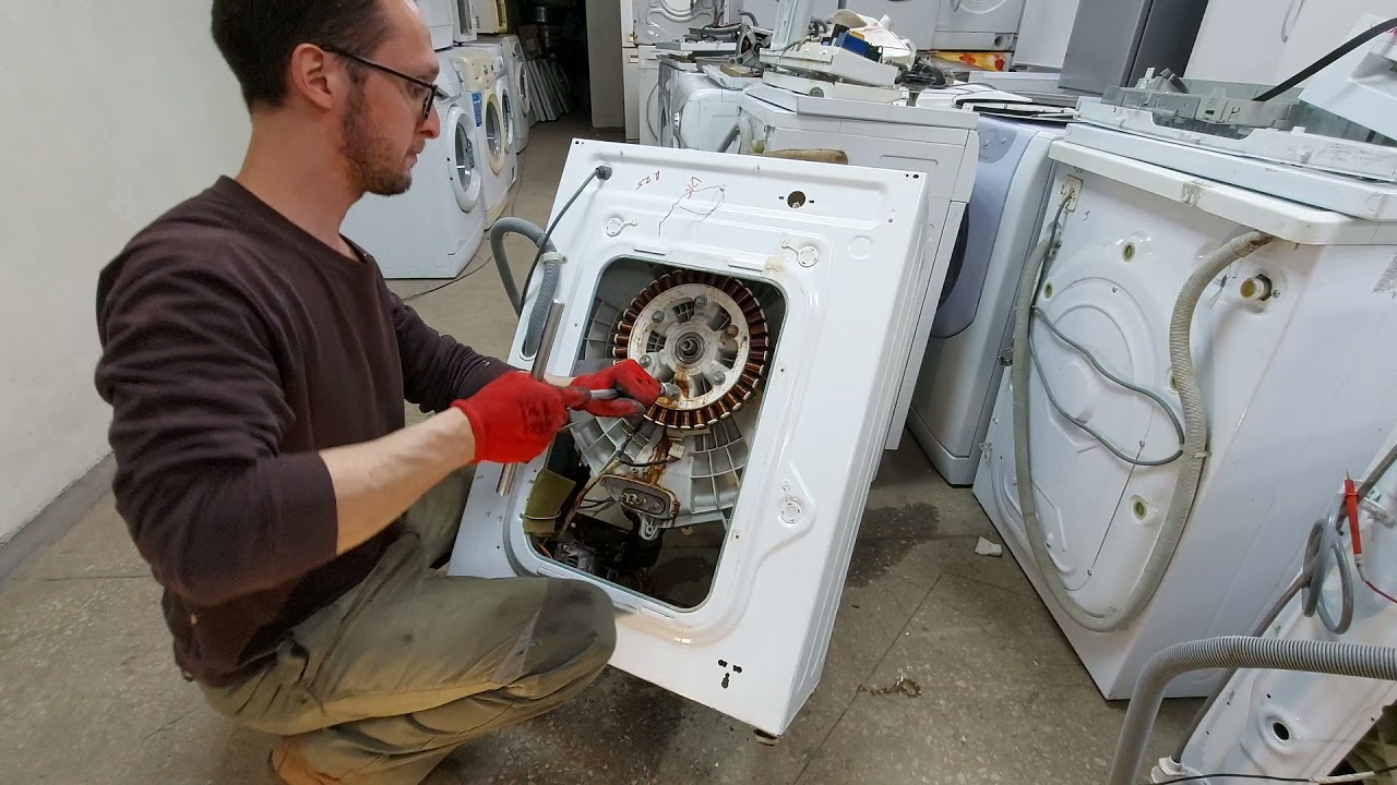 LG. Замена подшипника. Обслуживание машинки - YouTube