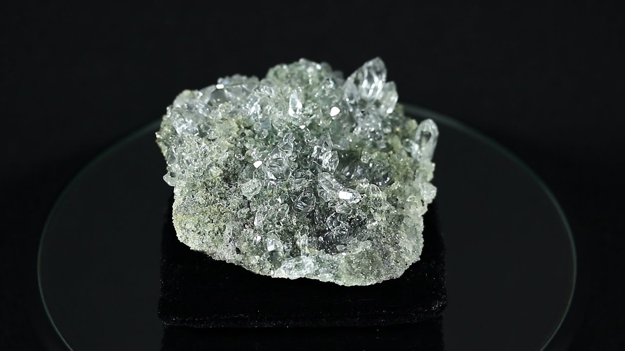 高品質/アナテース/クローライト/透明/光沢・照り】インド・マニハール