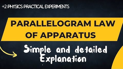 Concurrent Forces|Parallelogram Law of Apparatus|+2 Physics Practical Experiments|Practical Exam