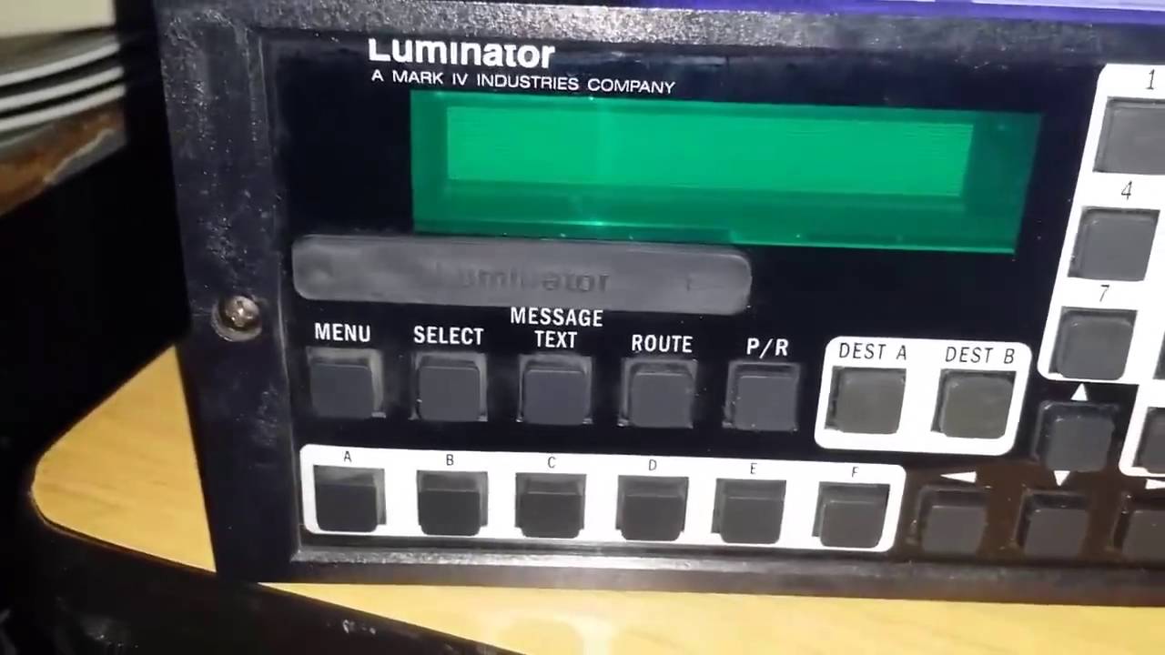 Luminator destination sign manual pdf
