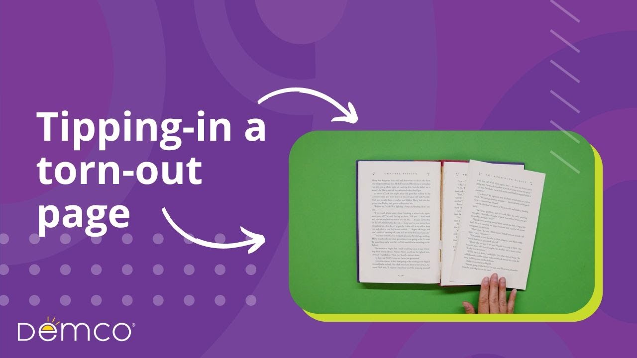 Tipping-in a Torn-out Page | Demco Book Repair