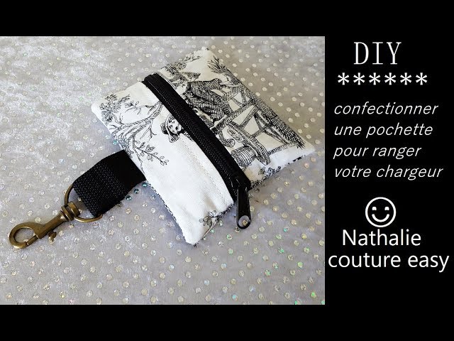 Étui - pochette range disque dur avec le câble - Tuto couture ValMa Créas 