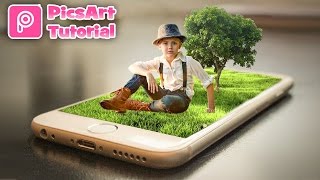 PicsArt Editing Tutorial | Little Baby Sitting on iPhone | Photo Manipulation HD screenshot 3