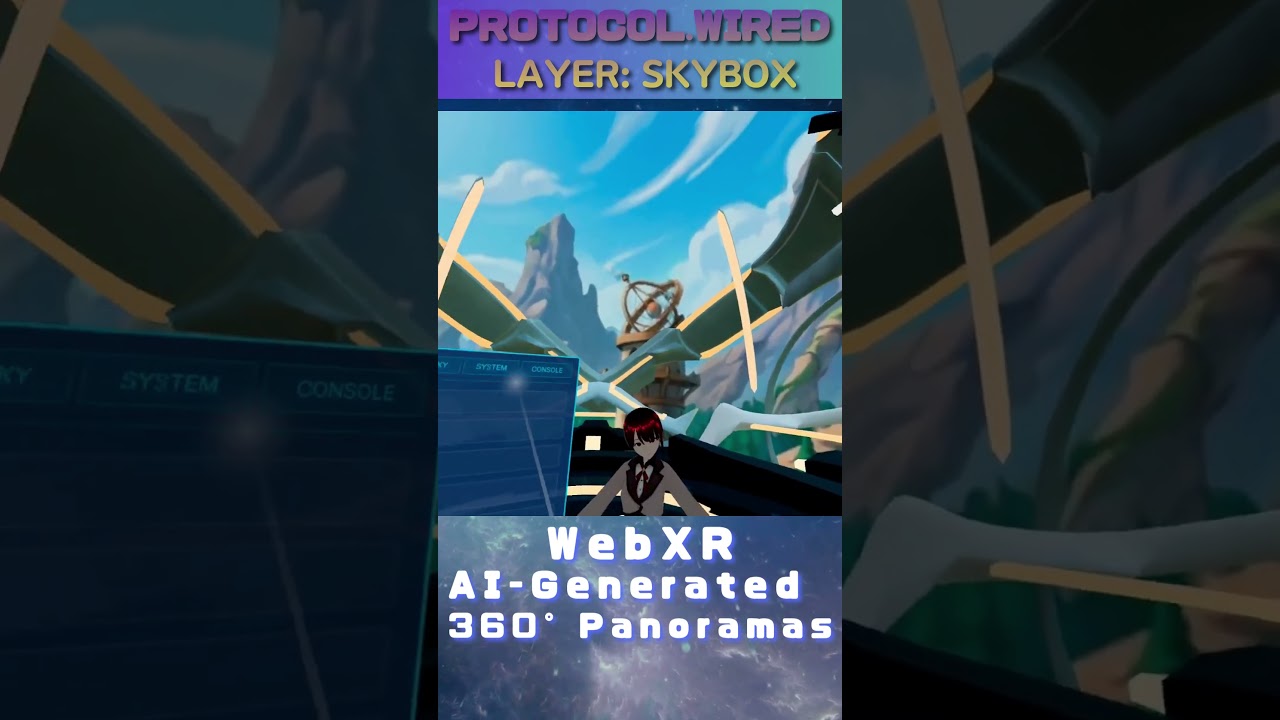 [Astro/R3F/WebXR] PROTOCOL.WIRED // LAYER: SKYBOX (AI-Generated 360° Panoramas)