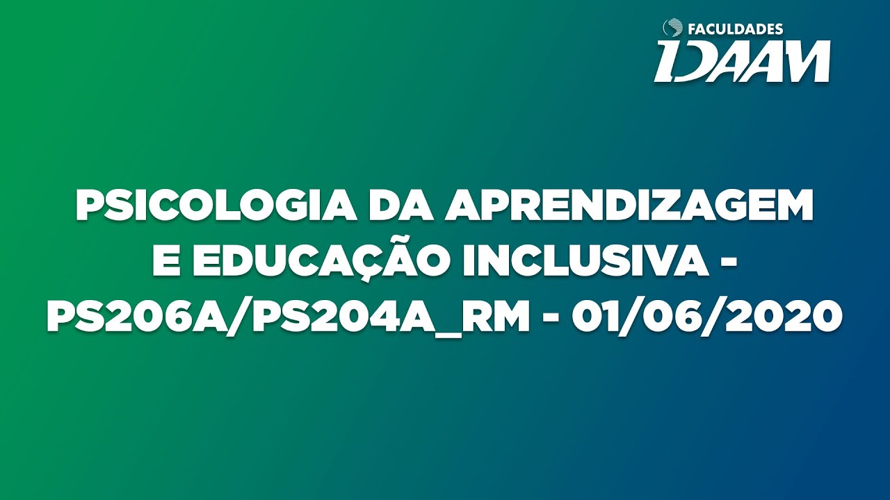 Aap2 Psicologia Da Educação E Da Aprendizagem