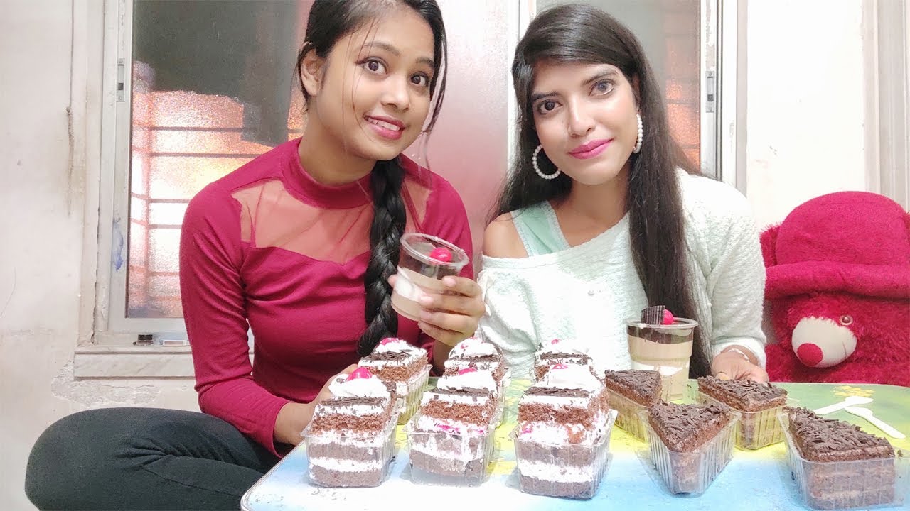 PASTRY CHALLENGE | Black Forest Pastry & Chocolate Excess Pastry Eating  Challenge | Cake Challenge