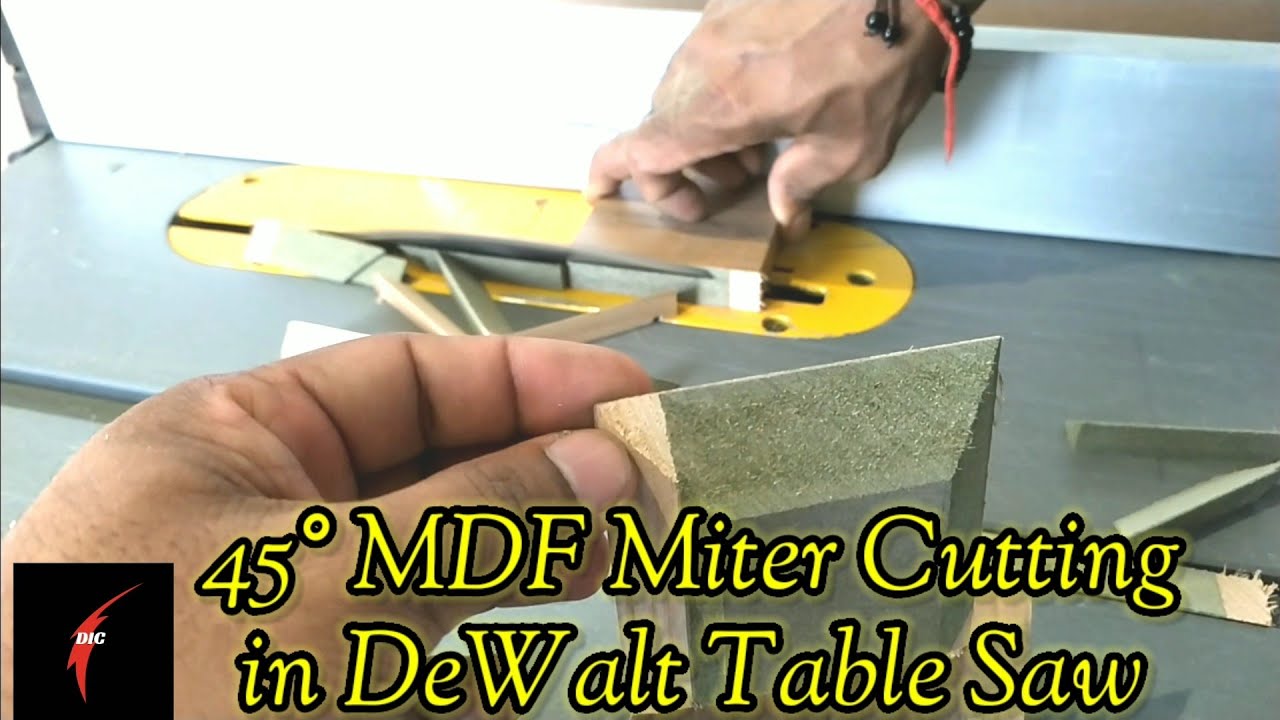 45 degree MDF cutting tricks in DeWalt table Saw....! YouTube