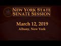 New York State Senate Session - 03/12/19