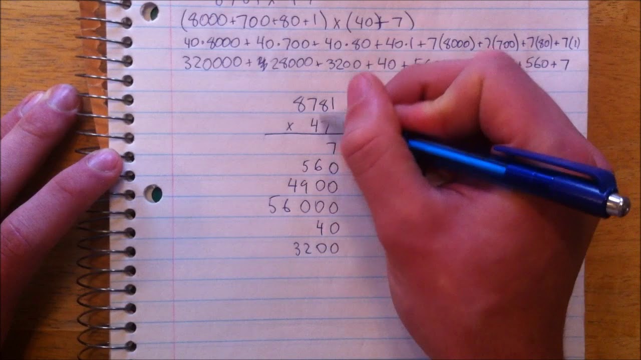 How the multiplication algorithm works - YouTube