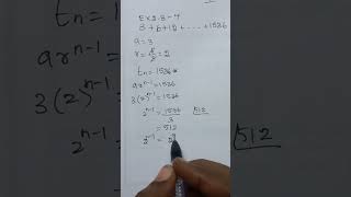 #10th maths exercise 2.8-7 #find the sum of the geometric series #3+6+12+...+1536