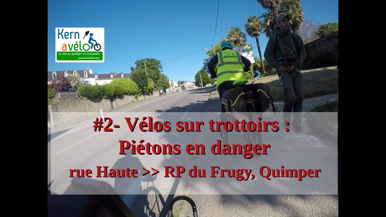 #2/4 Vélos sur trottoirs = Piétons en danger !