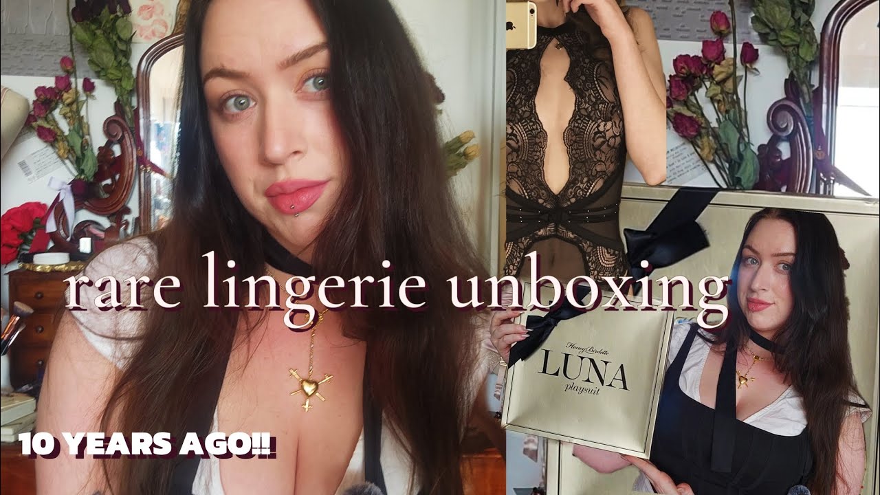 opening a DECADE OLD lingerie box 💌🪽 | archival Honey Birdette - Luna 🖤🦢