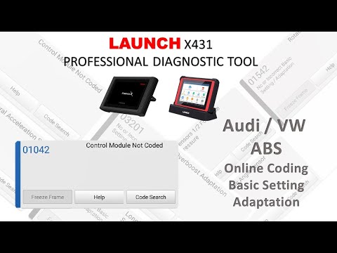 AUDI / VW ABS ONLINE CODING, BASIC SETTING & ADAPTATION BY LAUNCH X431 PAD