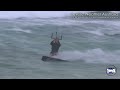 Kite Surfers go airborne after southerly change hits Sydney, NSW