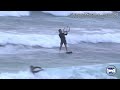 Kite Surfers go airborne after southerly change hits Sydney, NSW