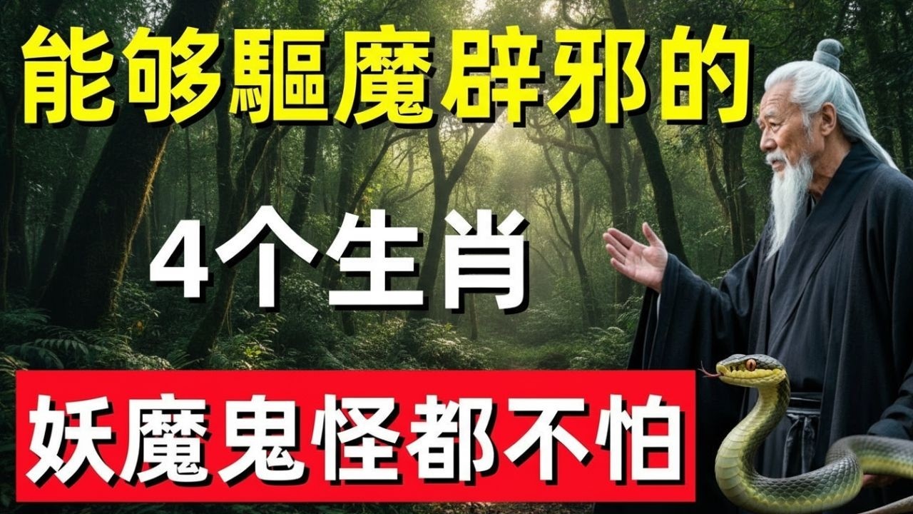 能够驅魔辟邪的4个生肖，妖魔鬼怪都不怕，家中有一个比中彩票還値！#修行思維 #修行 #福報 #禪 #道德經 #覺醒 #開悟 #禅修📿