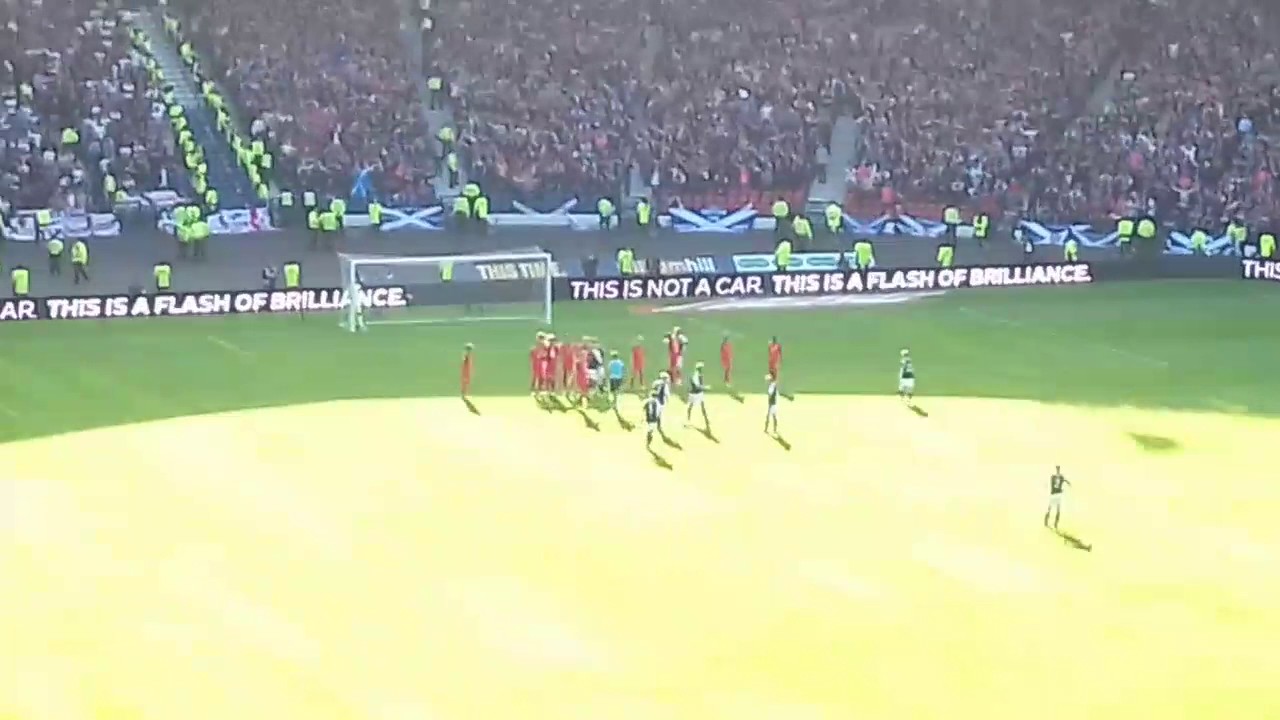 Leigh Griffiths second freekick at Scotland vs England