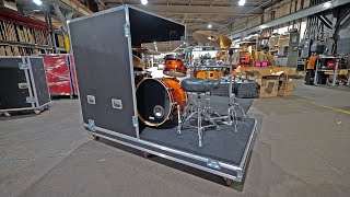 Famous Never Pack Your Drums Again! All-In-One Transport Case & Riser | LM Cases Profile