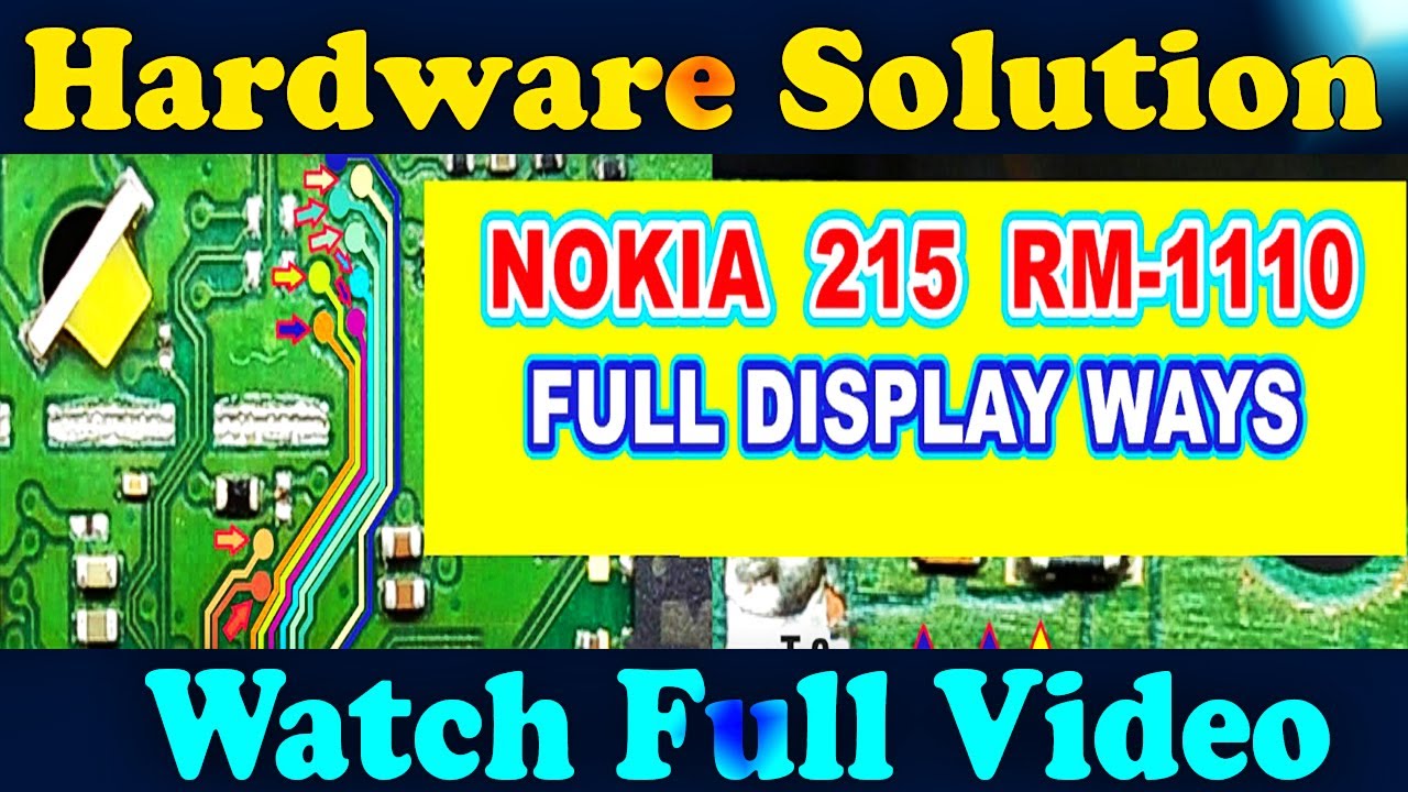 Nokia 215 RM -1110 Display Light NOT Working Problem Repair Jumper Ways  