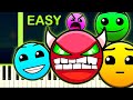 10 geometry dash level songs on piano