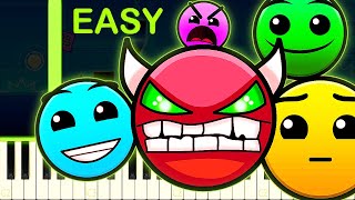 10 GEOMETRY DASH LEVEL SONGS ON PIANO screenshot 1