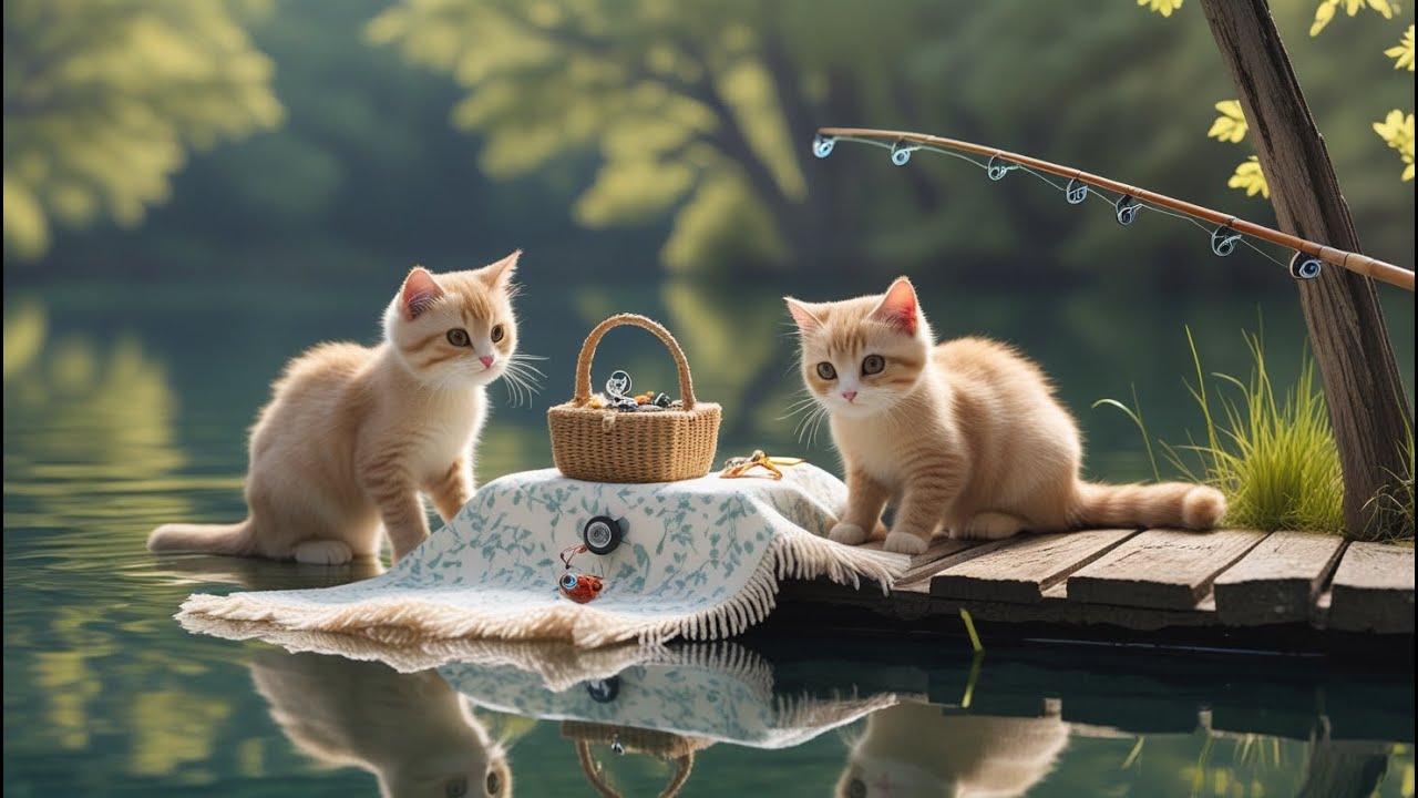 “Beach Fishing Cats Adventure”