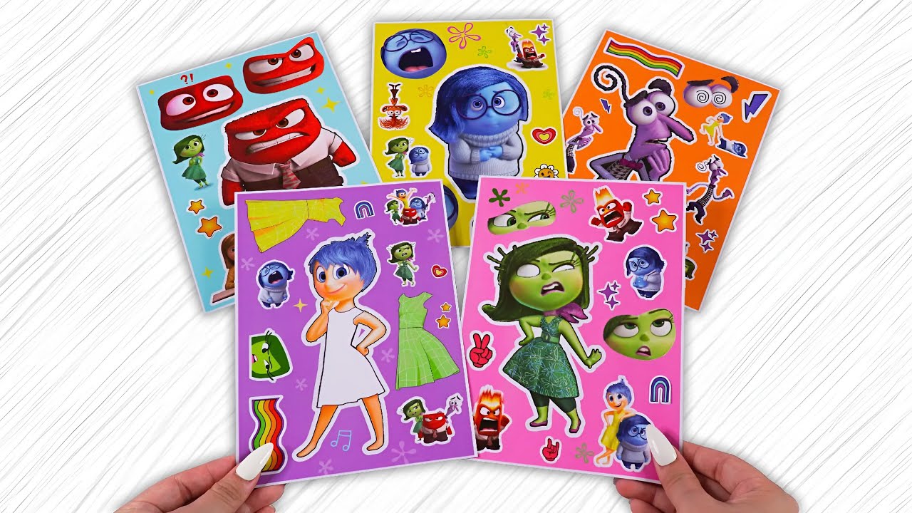 [🐾paper diy🐾] Inside Out 2 🎪 Decorate with Sticker Book with Anger, Joy ...