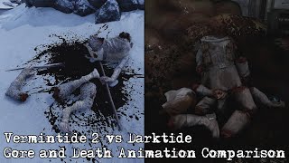 Vermintide 2 vs Darktide - Gore and Death Animations Comparison