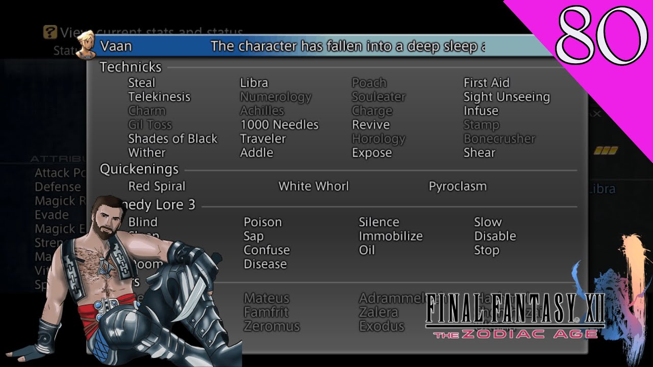 All Techniks - Postgame - FF12 Zodiac Age - 100% Guide - P80 - YouTube
