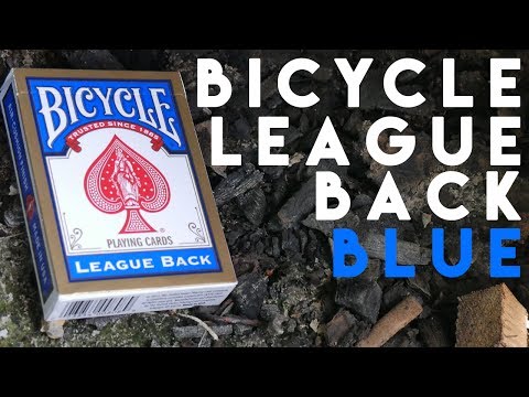 Baraja De Cartas Bicycle League Back - Dorso Azul, Formato Poker (63x88 Mm), 54 Cartas
