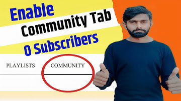 How To Enable Community Tab on 0 subscribers Ismail Sattar