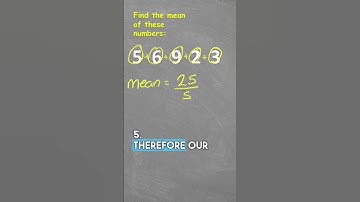 How to find the mean of a set of numbers