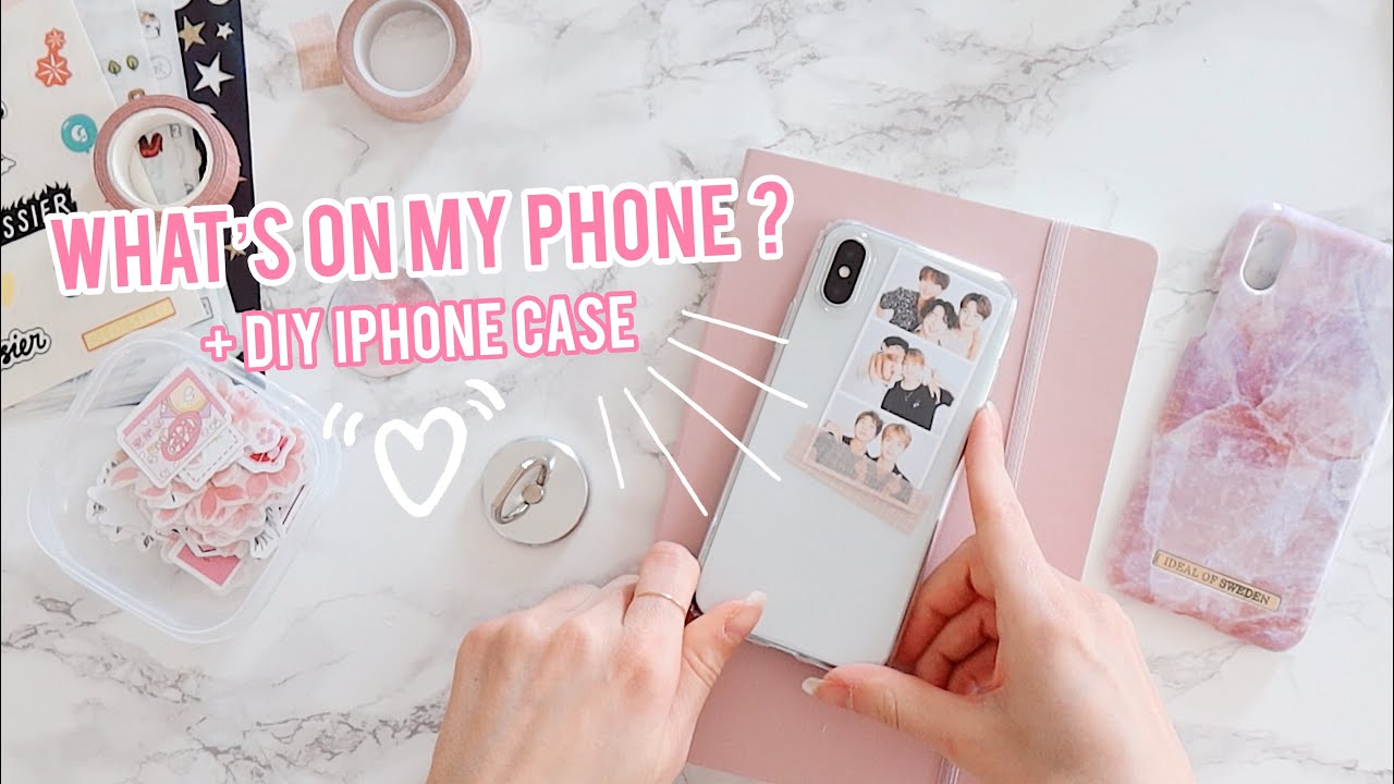 WHAT'S ON MY PHONE ? (+ DIY de ma coque transparente) 📱