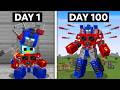 We Survived 100 Days as TRANSFORMERS in Minecraft