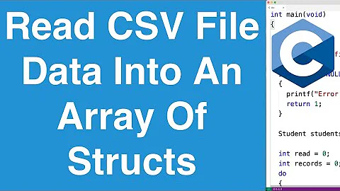 Read CSV File Data Into An Array Of Structs | C Programming Example