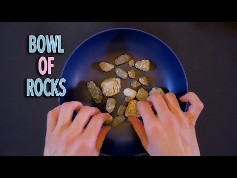 ASMR | Pebble Shuffling & Stone Tapping – scratching, tapping, plastic, rock sounds