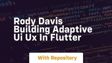 Rody davis building adaptive ui ux in flutter