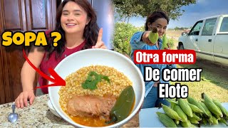 Otra receta para comer elote 🌽 así se come en el rancho sopa de elote 