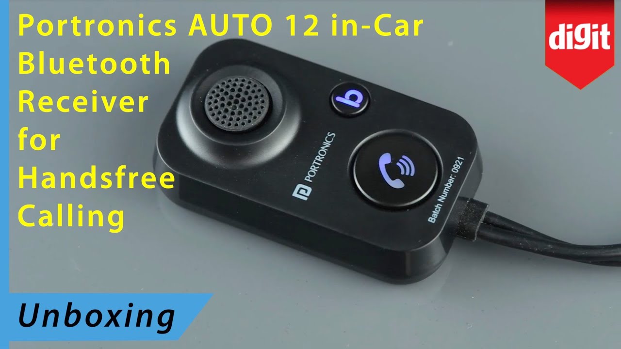 Portronics AUTO 12 in-Car Bluetooth Receiver for Handsfree Calling Unboxing  