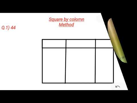 Finding square by column method.// square by column method. // sarAa ...